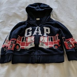 Toddler Firetruck Zip Up Hoodie